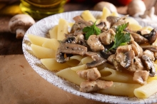Πέννες με Κοτόπουλο και Μανιτάρια ala Creme