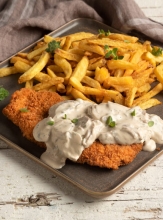Σνίτσελ Κοτόπουλο ala Creme με Μανιτάρια