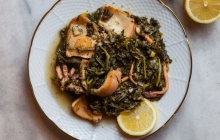 Σουπιά με Σπανάκι