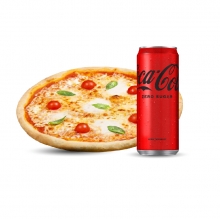 1 Πίτσα Μαργαρίτα Μεγάλη 36cm + 1 Αναψυκτικό 330ml επιλογής