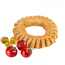 Κουλούρι με Λιαστή Ντομάτα και Ελιές Νηστίσιμο