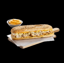 Μπαγκέτα Λευκή με Κοτόπουλο και Cheddar