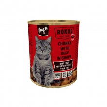 Rokus Chunks With Beef in Gravy For Adult Cuts 415gr