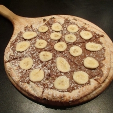Πίτσα Γλυκιά Σοκολάτα - Μπανάνα - Μπισκότο