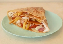 Κρέπα με Μπιφτέκι Λαχανικών