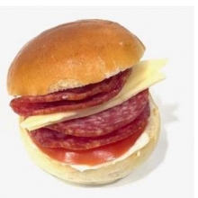 Mini Brioche Σαλάμι