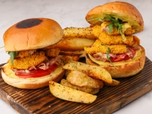 Burger με Κοτομπουκιές