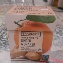 Bradleys Πράσινο και Λευκό Τσαι με Ginger και Πορτοκάλι 10 φακελ