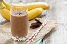 Milkshake Χωρίς Παγωτό με Σοκολάτα, Μπανάνα, Μέλι, Κανέλα