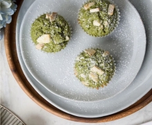 Σπιτικό Muffin με Matcha και Λευκή Σοκολάτα