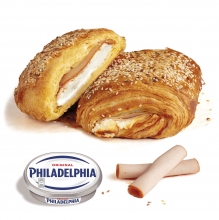 Kρουασάν Kαλαμποκιού με Φιλαδέλφεια - Γαλοπούλα