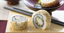Kimchi Salmon Inside Out Roll