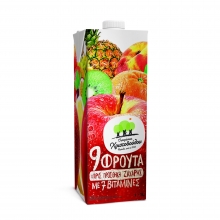 Χυμός Οικογένεια Χριστοδούλου 9 Φρούτα με 7 Βιταμίνες Χωρίς Προσθήκη Ζάχαρης 250ml