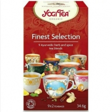 Yogi Tea Finest Selection Βιολογικό Τσάι Συλλογή από Eννέα Bότανα και Mπαχαρικά σε Φακελάκια 18x30.6gr