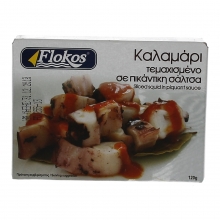 Flokos Καλαμαράκια με Σάλτσα Ντομάτας και Πιπεριέ;ς (150gr)