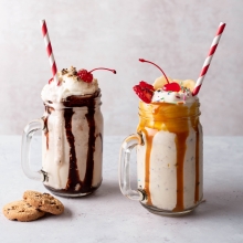 Milkshake Βανίλια και Φράουλα