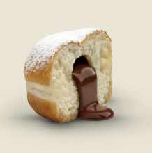 Μπενιέ με Γέμιση Πραλίνας Φουντουκιού