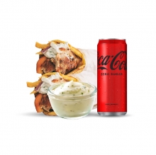 2 Πίτες με Γύρο επιλογής με 1 Αλοιφή Δωρεάν + 1 Coca-Coca 330ml επιλογής