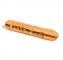 Κουλούρι με Χειροποίητη Κρέμα Φυστικοβούτυρο και Καραμελωμένη Μπανάνα