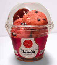 Red Almond Mini Soft Cookies Φράουλα με Κομμάτια Σοκολάτας 100gr