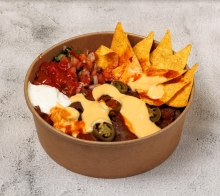 Ντονέρ Nachos Bowl Γύρος Μοσχαρίσιος Μισή Μερίδα