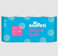Endless Χαρτί Υγείας 3 Φύλλων 8τμχ