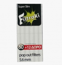 Filtraki Super Slim Mini Φιλτράκια 5.6mm 72τμχ
