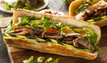 Μπαγκέτα με Vegan Μπιφτέκι