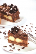 Dark Chocolate Profiterole Cake