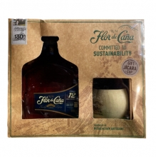 Flor de Cana 12YO rum gift pack 700ml