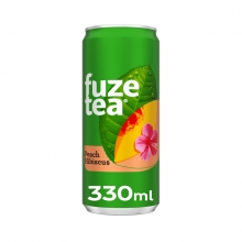 FuzeTea Black Ice Tea Ροδάκινο με εκχύλισμα Ιβίσκου 330ml